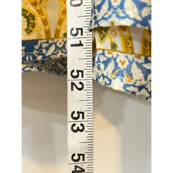 Boho Wide Leg Silky Satin Palazzo Jumpsuit M Multicolor Hippie Gypsy - Picture 9 of 16